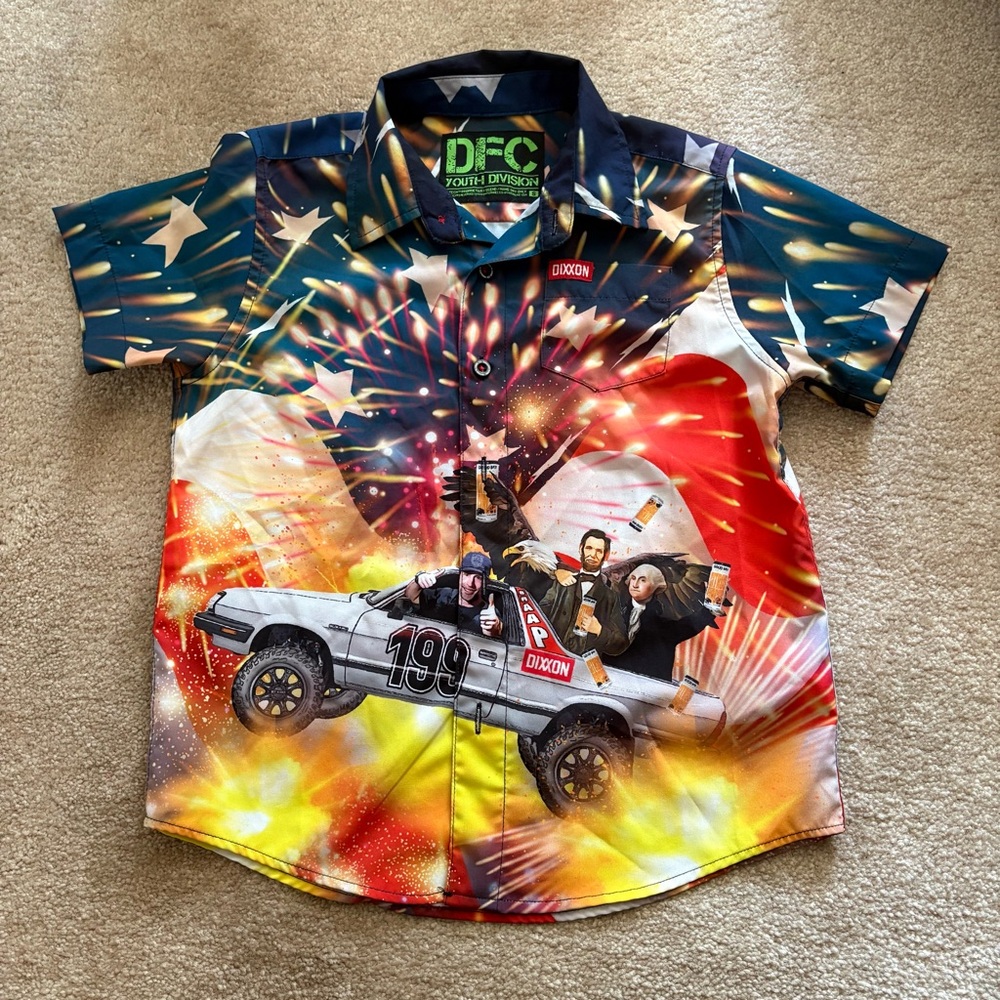 RED, WHITE & BRAAP SHORT SLEEVE PARTY SHIRT